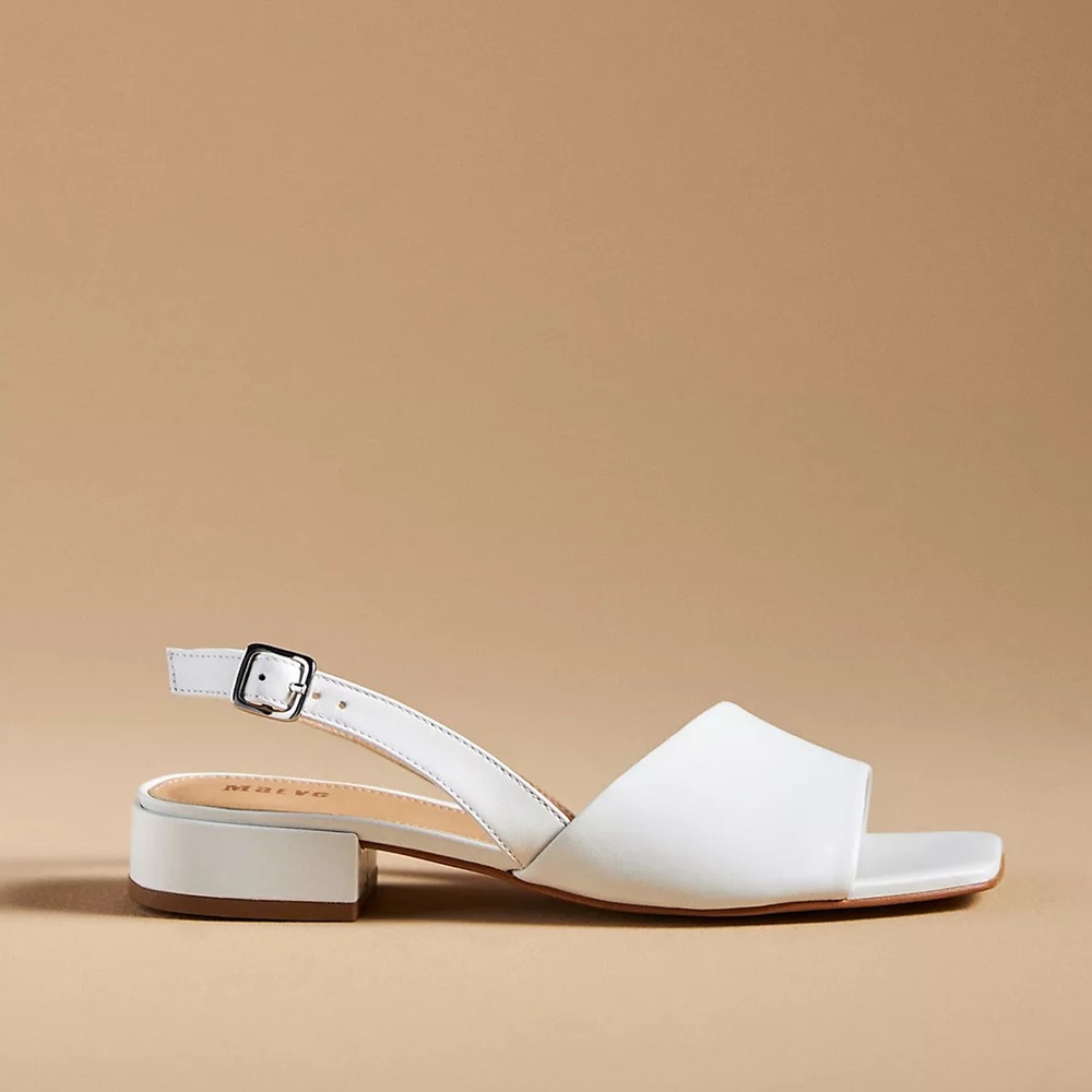 NWT Anthropology Maeve Asymmetric Slingback Heels - Picture 2 of 3
